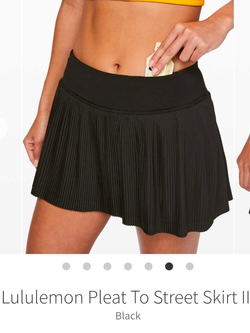Lululemon Pleat to Street Skirt III Black Pleated Skort Size 4 - Picture 4 of 12